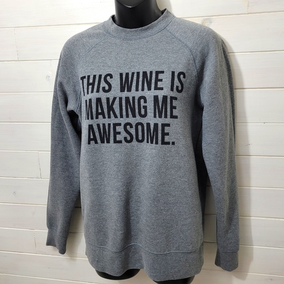 Brunette The Label Tops - Brunette The Label "This Wine Is Making Me Awesome" sweater